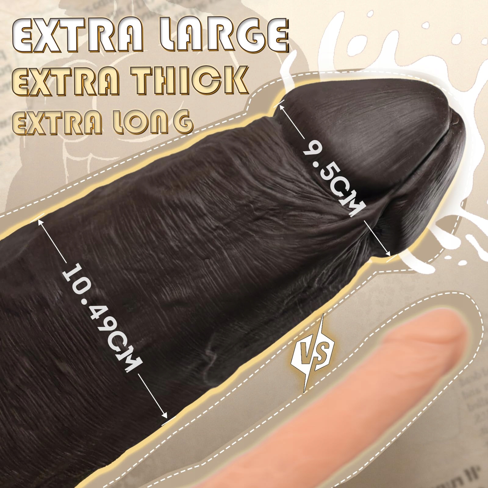 XXL REALISTISCHER DILDO Silikonowy Duży Dildo z Przyssawką — miniatura 5