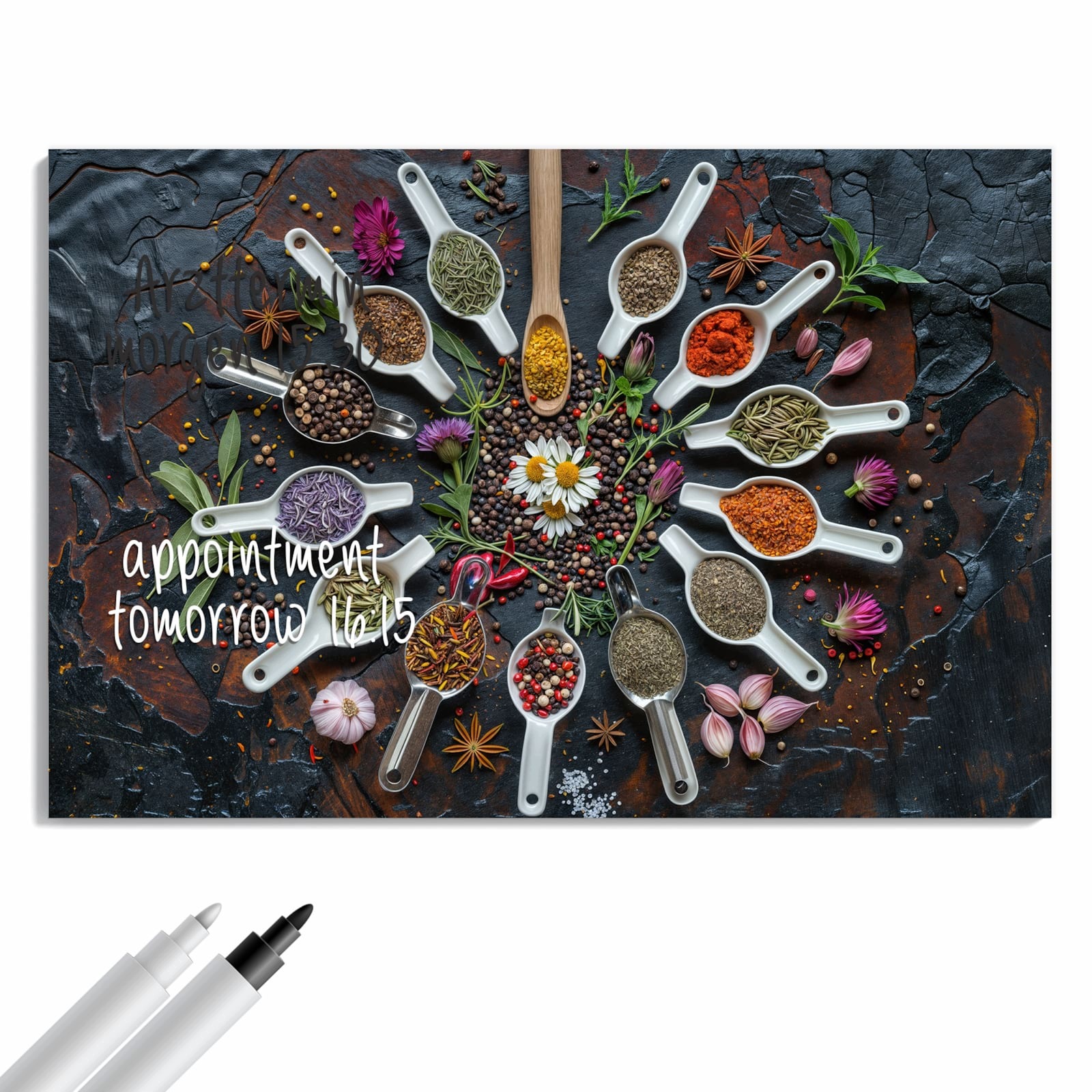 Magnetická tabule Bylinky Koření 60 × 40 cm