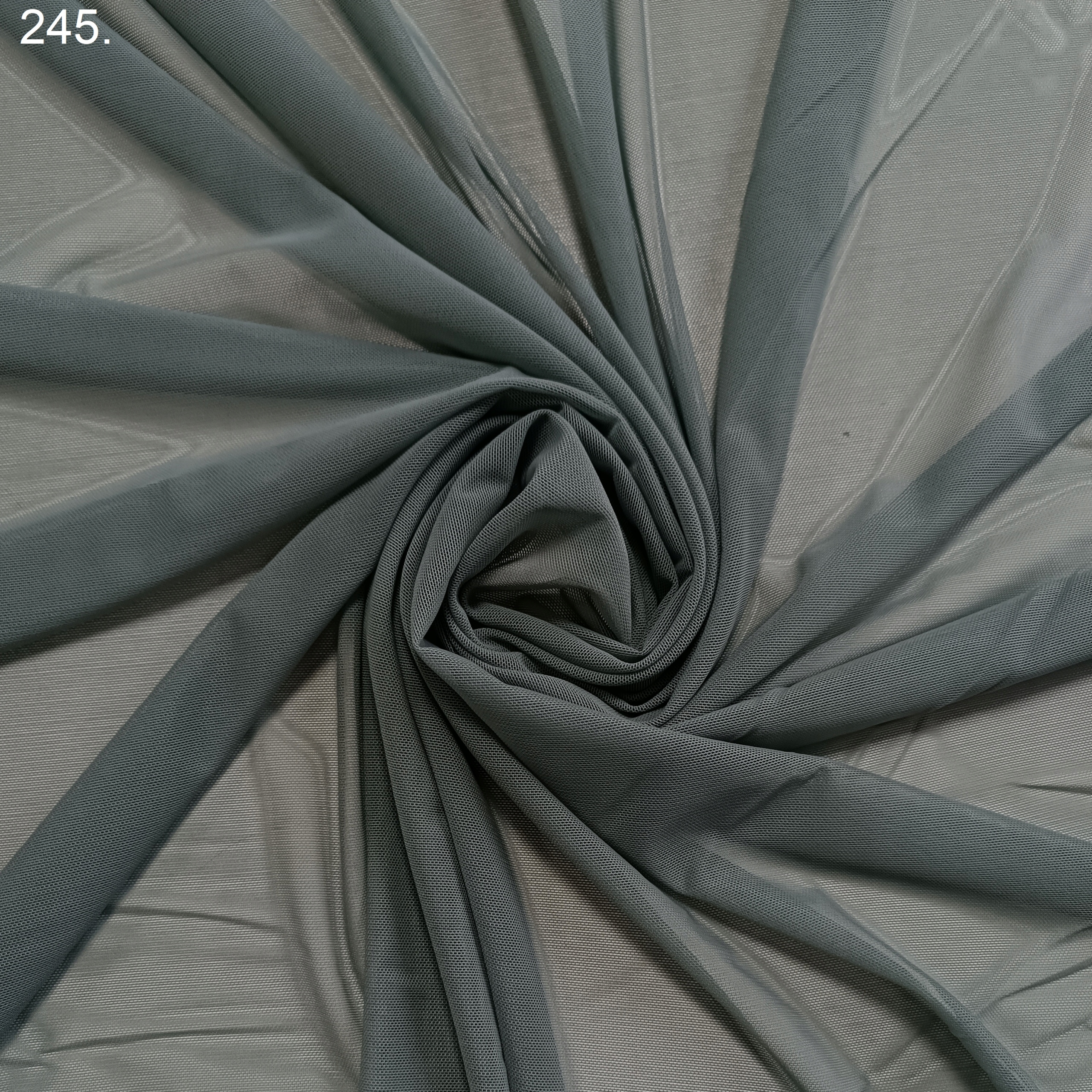 Siatka taneczna, Tiul elastyczny "Twist" nr.245 Ciemny Szary -1/2mb