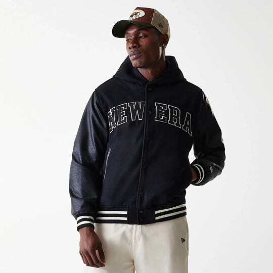 bunda New Era Hooded varsity Blk vel: XL