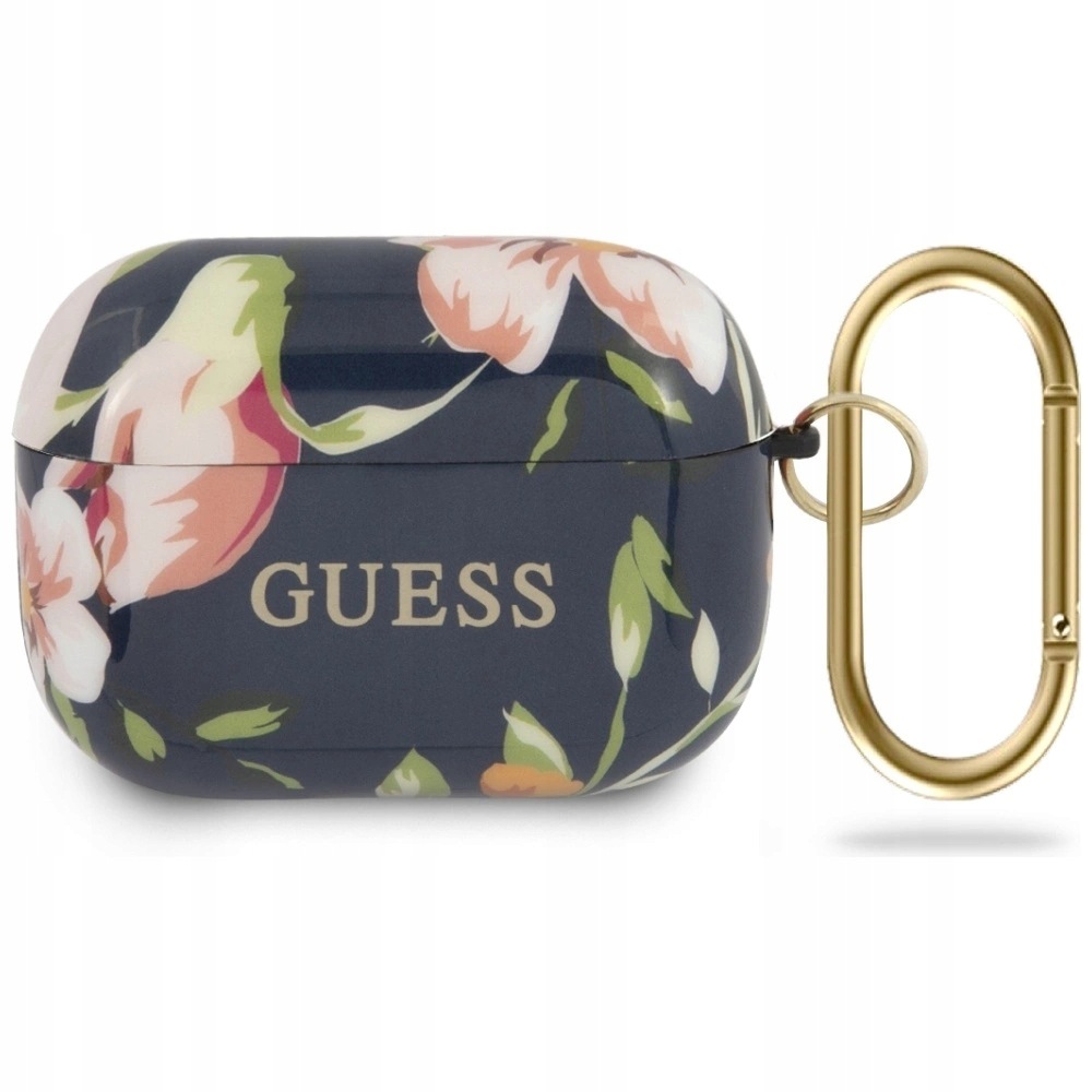 Etui Guess N.3 Flower Collection na AirPods Pro niebieskie