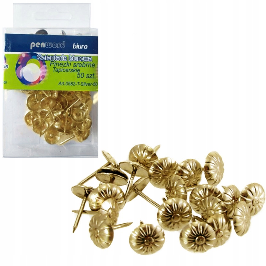 

Penword Pinezki tapicerskie złote 50szt.