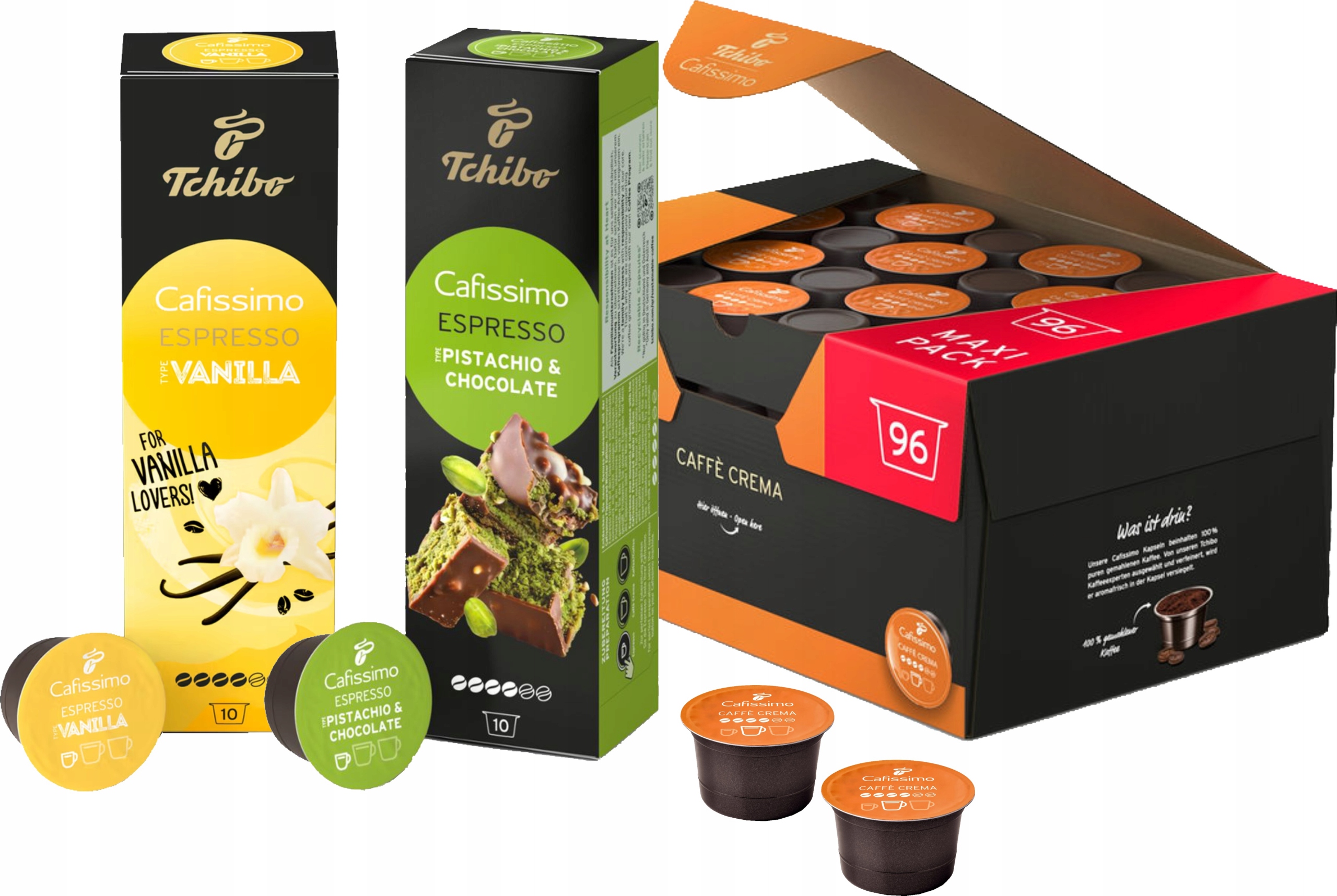 Kapsułki Tchibo Cafissimo Zestaw 116 kapsułek