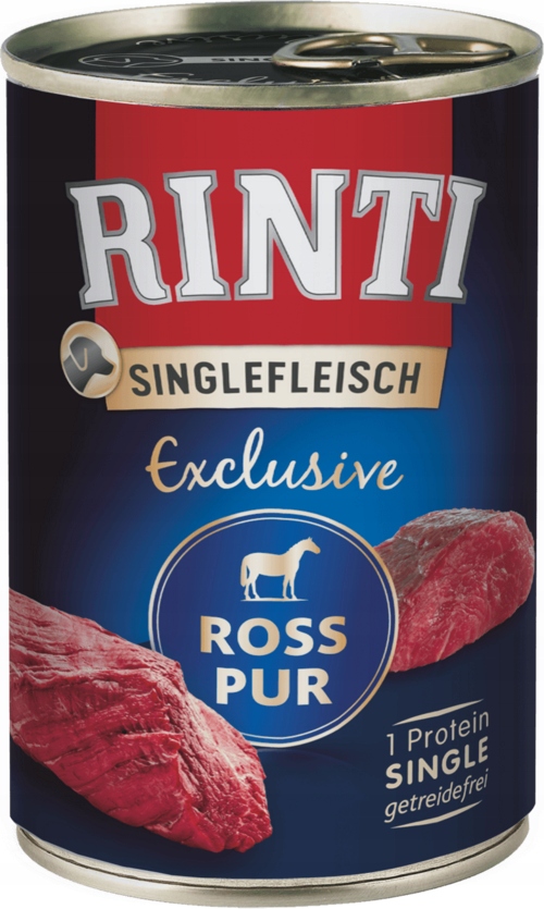 Levně Rinti Singlefleisch Exclusive, monoproteinové krmivo 6 x 400 g Konina