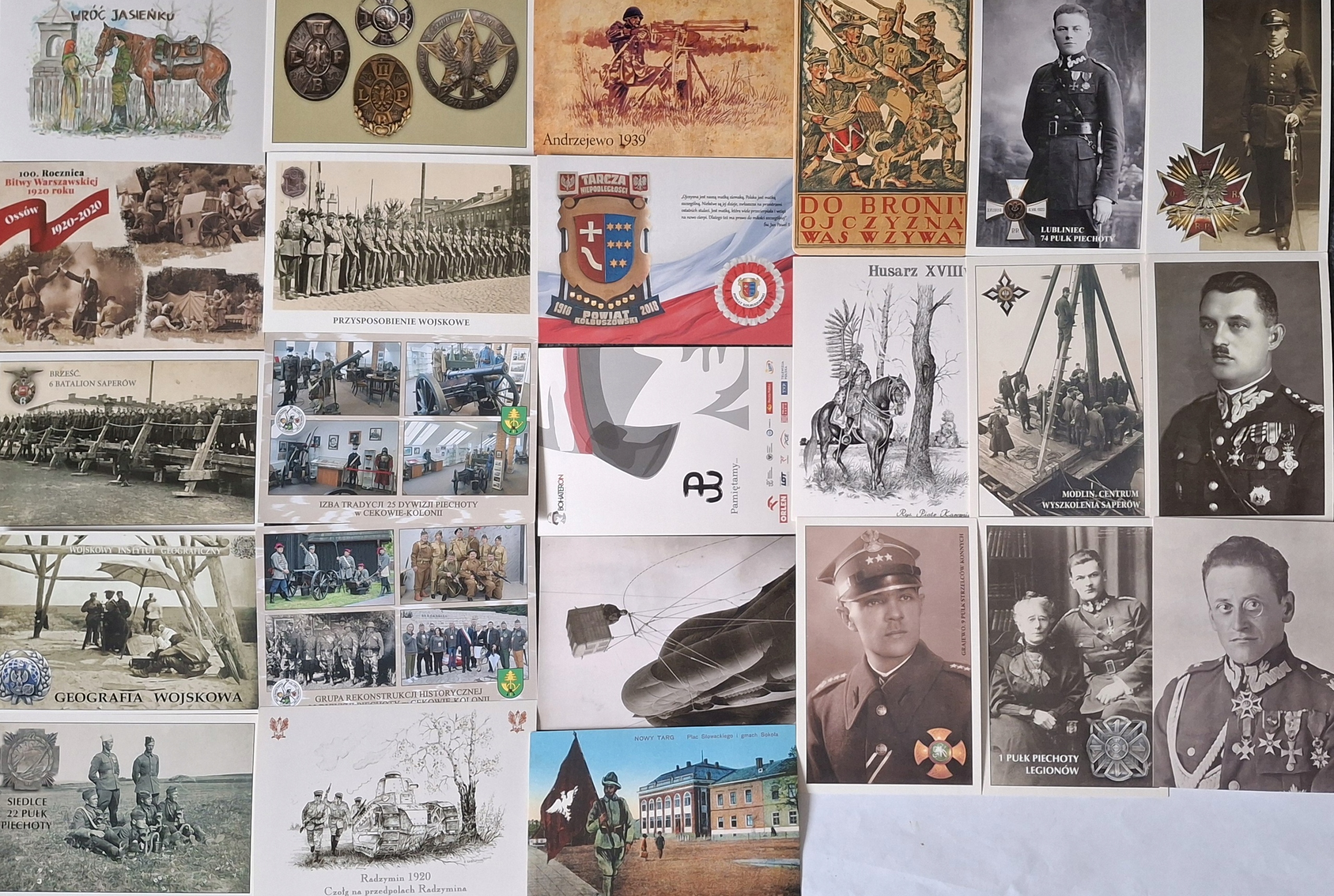 WOJSKOWE,PATRIOTYCZNE - ZESTAW 24 POCZTÓWEK