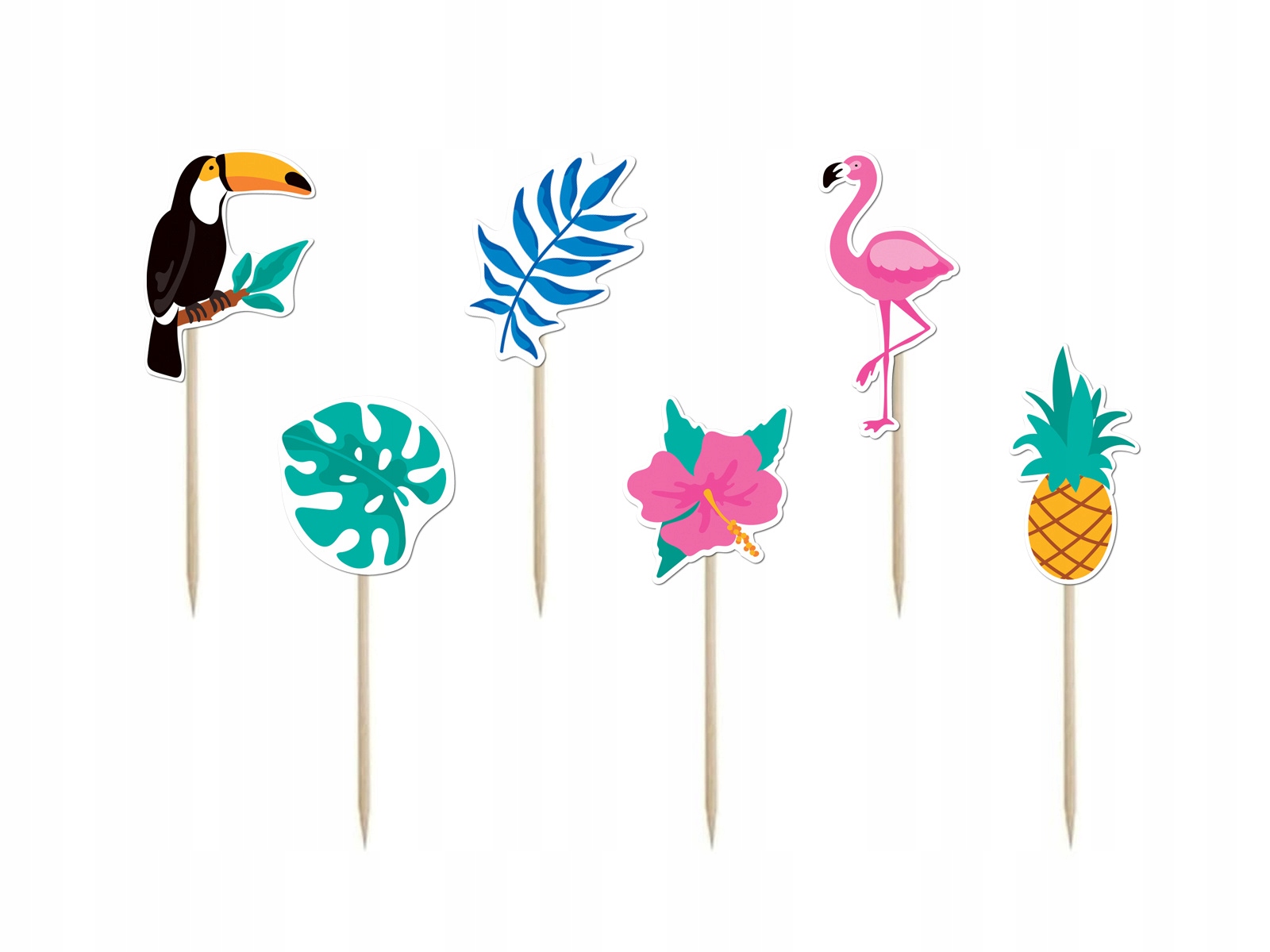 

Topper Pikery Aloha Party Falming Tukan Hawaje 6sz