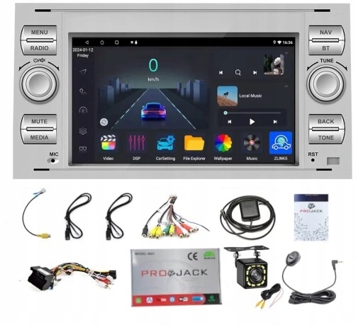 Rádio Navigace Carplay Android Gps Wifi Bt Ford Kuga S-max C-max 4GB 64GB