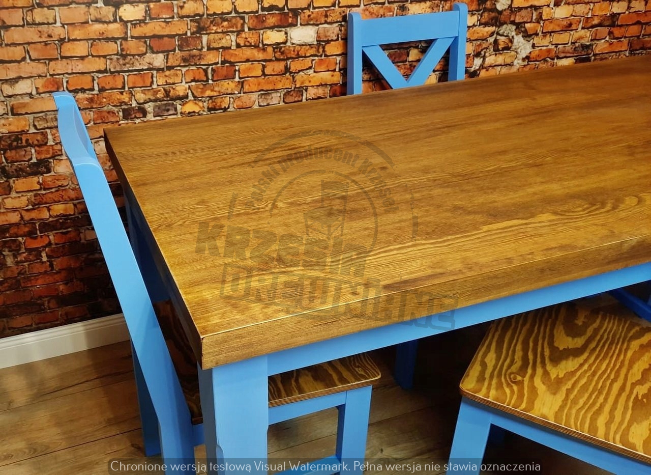 Stół 180x80 Gruby Blat Solidny Drewno Lite NOWOŚĆ Szerokość siedziska 1 cm