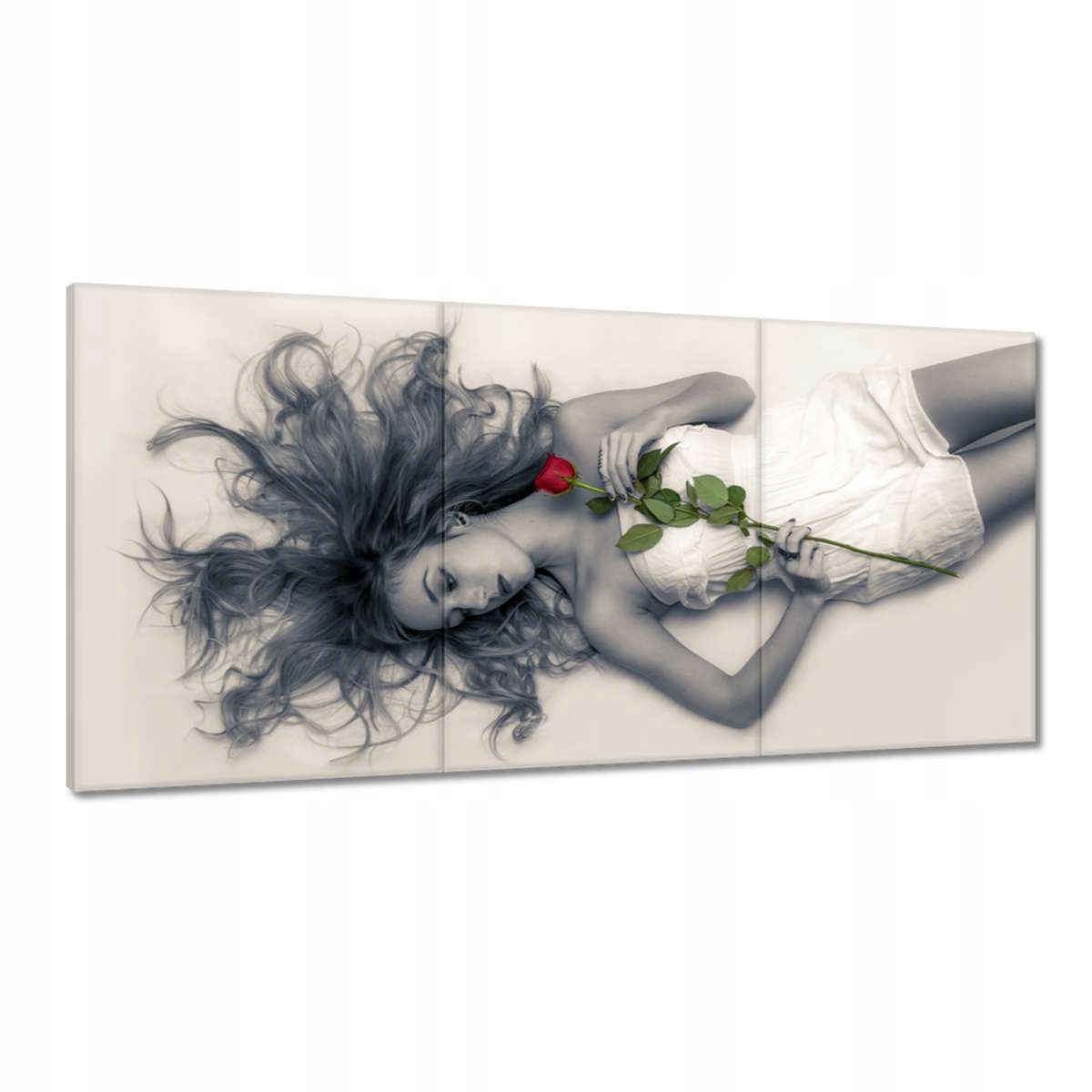 Obrazy 180x90 Holka s růžičkou Láska