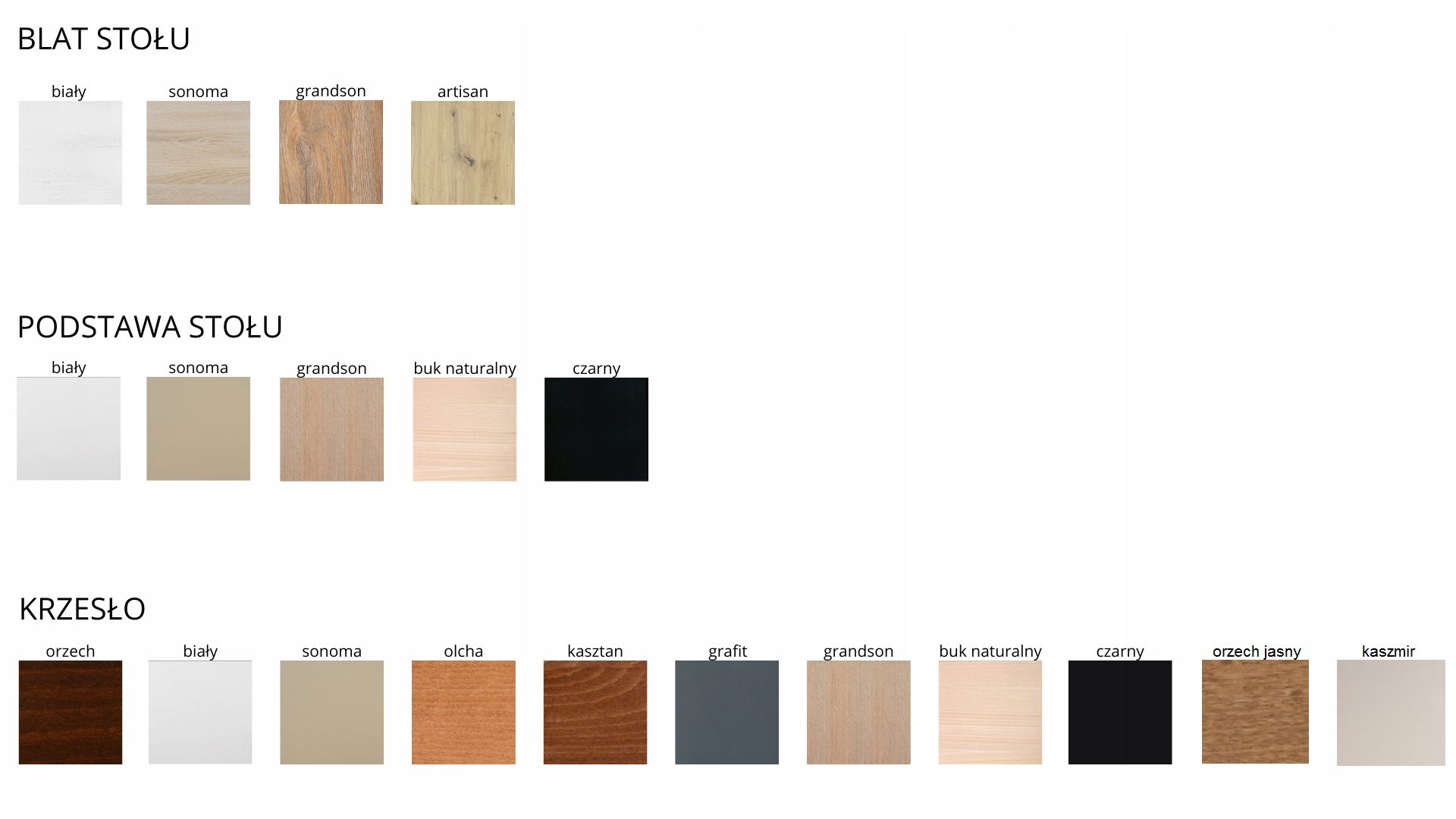 Zestaw stół z krzesłami ESENCJA 51 Liczba elementów w zestawie 5