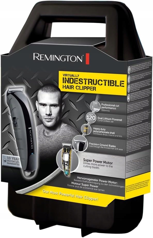 Silný akumulátorový strojček Remington HC5880 na strihanie vlasov 1,5-25 mm