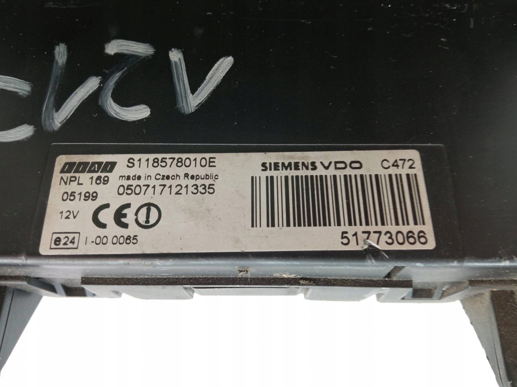 Unité commande confort 51773066 S118578010E Fiat Panda II (2003-2012)