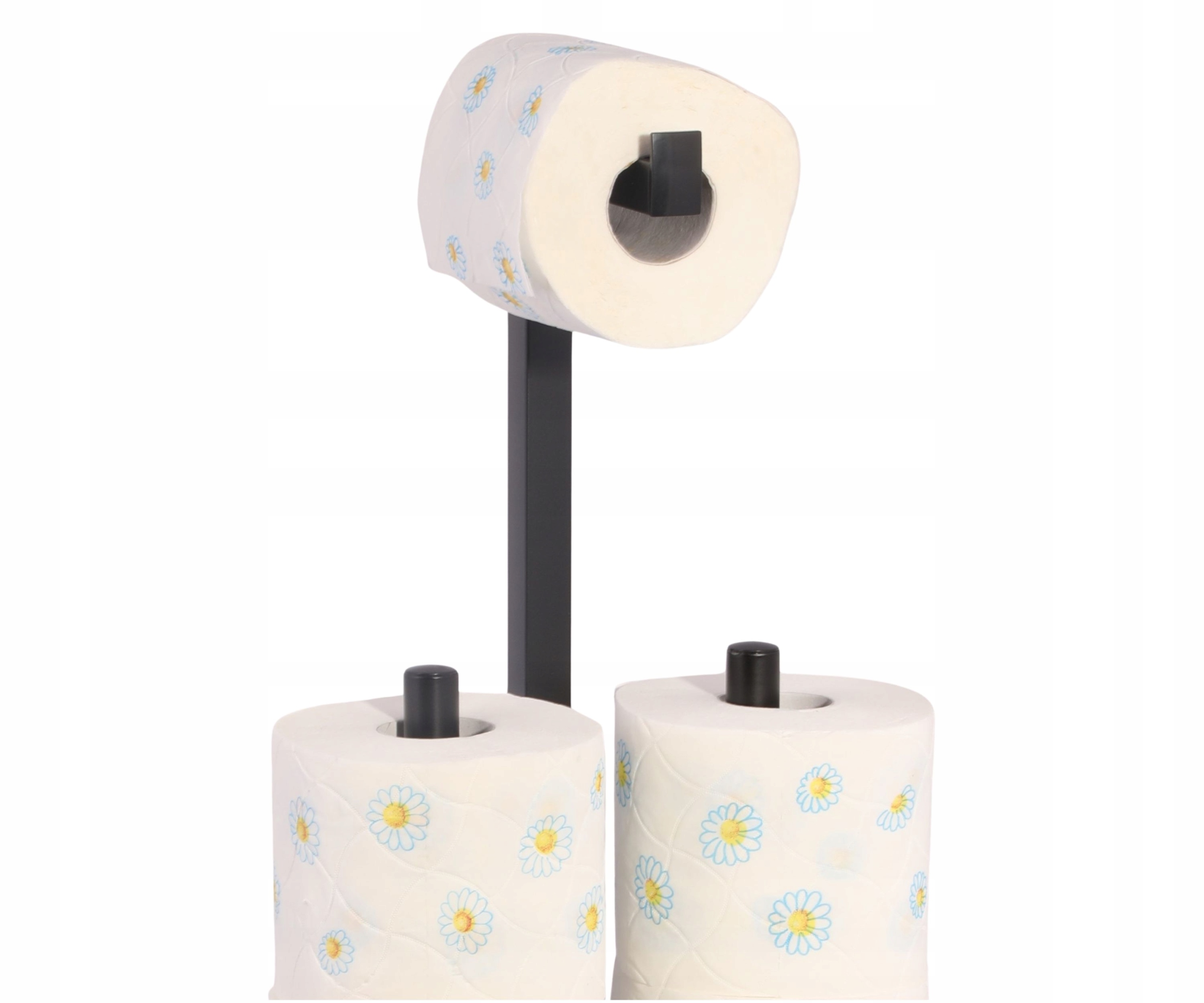 Stojak wieszak na PAPIER TOALETOWY zapas DO ŁAZIENKI czarny mat łazienkowy Kod producenta P.PAP2-BLK