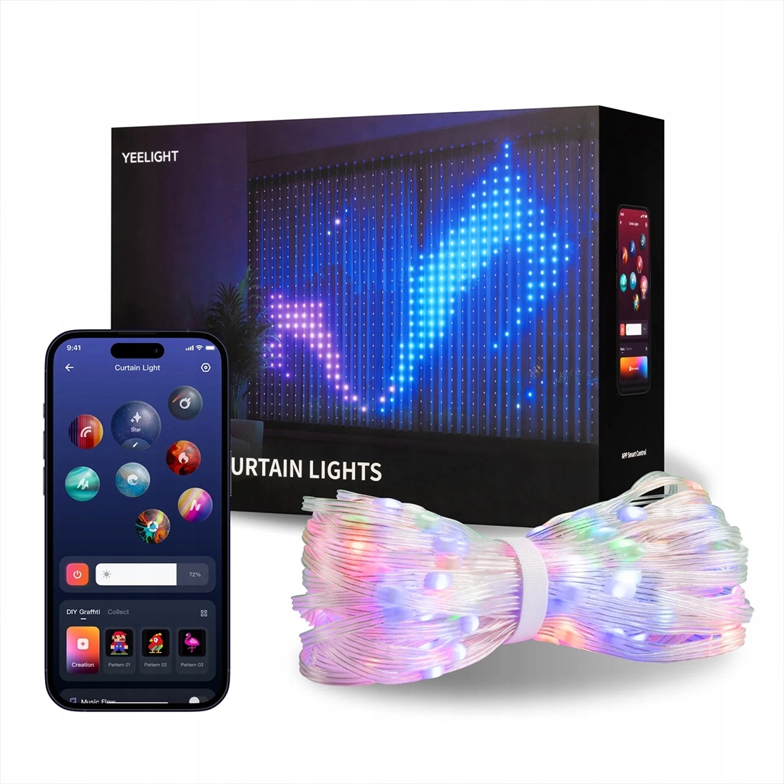 Svetelná clona Yeelight Curtain Light Led Ovládanie aplikácie IP65