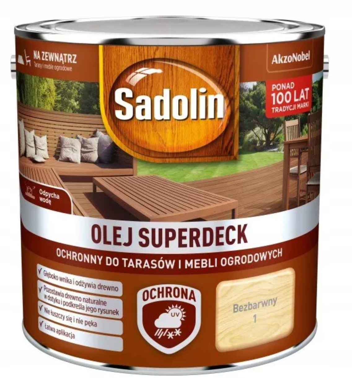 

Sadolin Olej Do Drewna Superdeck Bezbarwny 2,5L