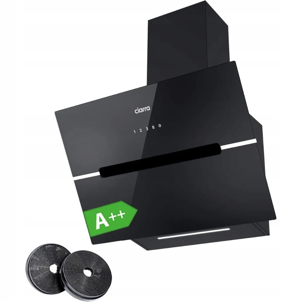 Nástěnná digestoř Ciarra CBCB6736F 60 cm 3 rychlosti Černá