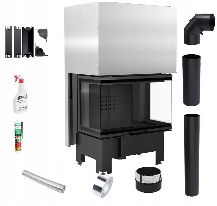 Krbová Vložka 3 skla Nbc 10 800X400 Gilotina Černá Sada