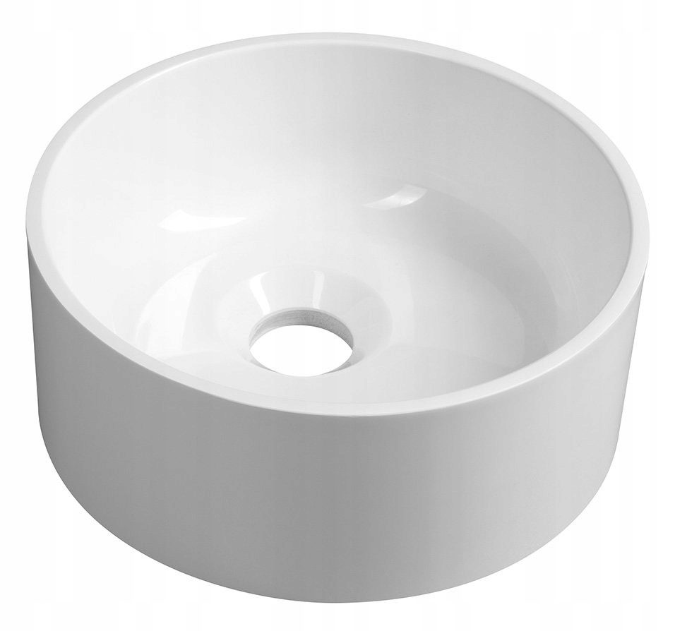 Sanna umývadlo na dosku, liaty mramor, priemer 25cm, biela (SA250) /po/
