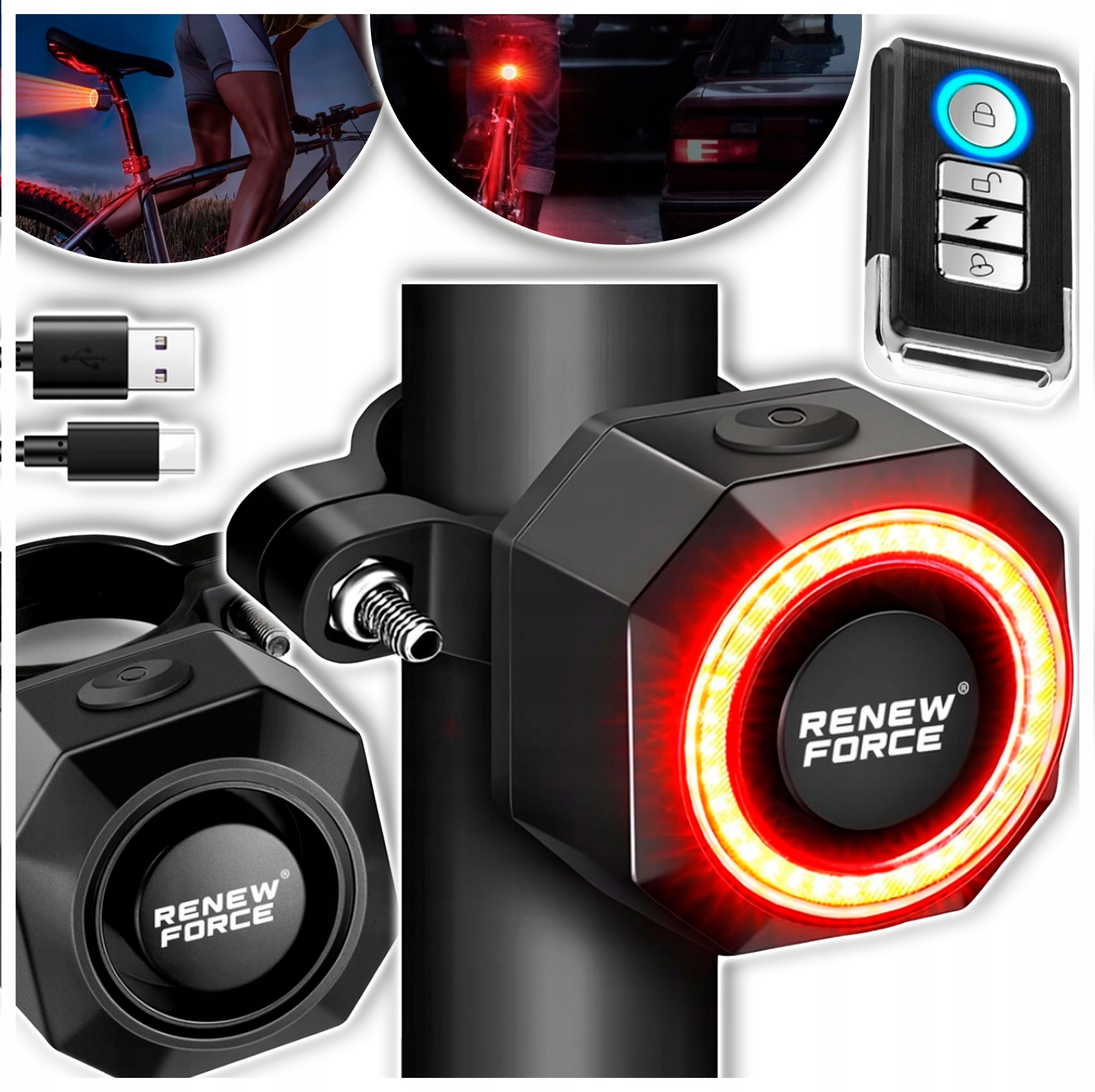 Велосипедная сигнализация с дистанционным управлением, беспроводной задний фонарь 2 в 1 для велосипеда, громкий