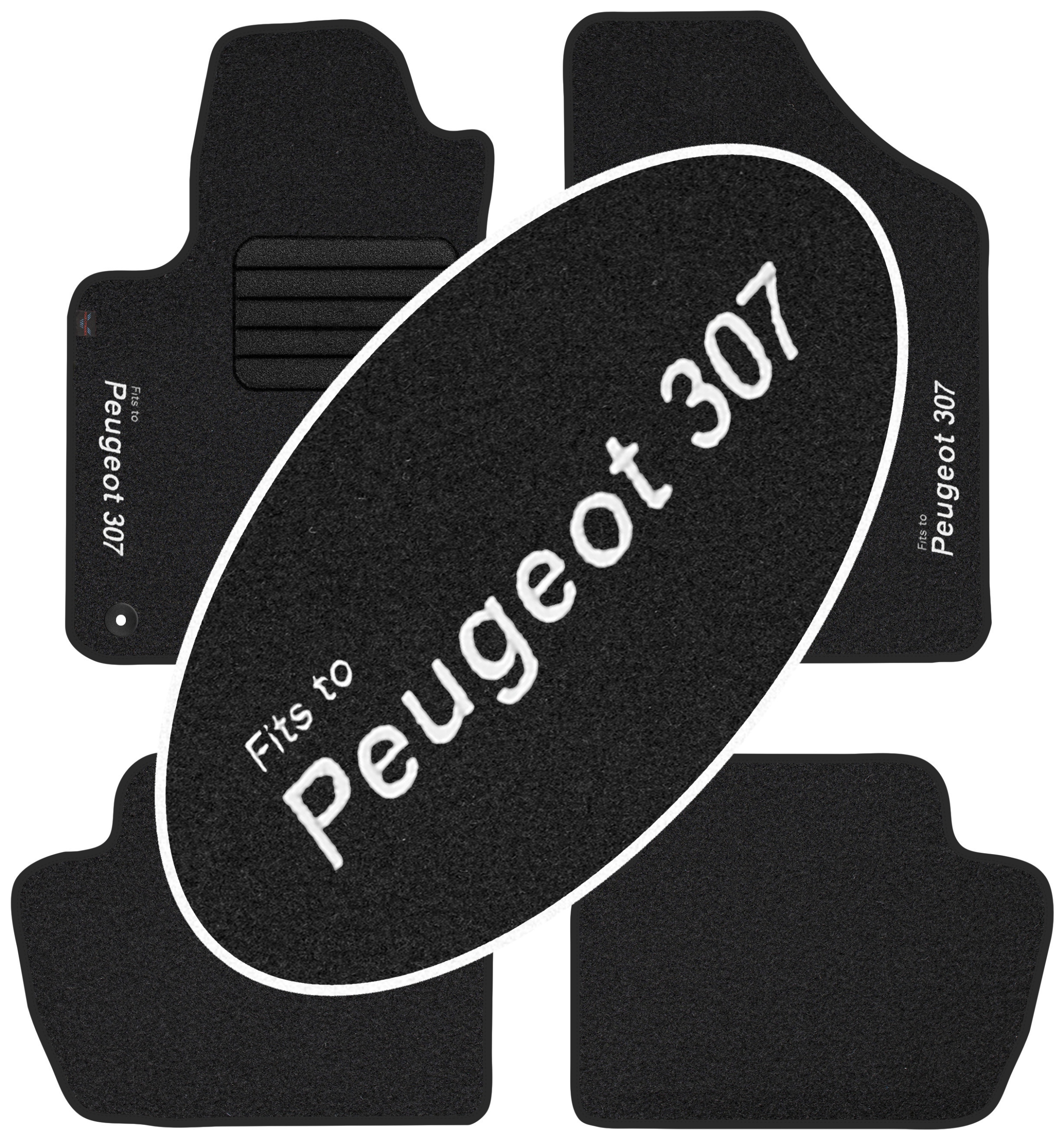 

Peugeot 307 2001-2007 Dywaniki welurowe Haft