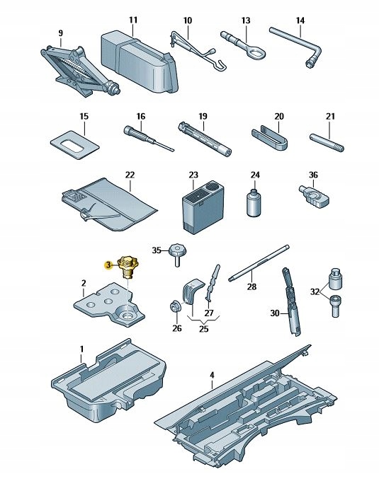 MOCOWANIE KOŁA ZAPASOWEGO DOJAZDOWEGO AUDI A4 A5 Numer katalogowy części 8W0803899