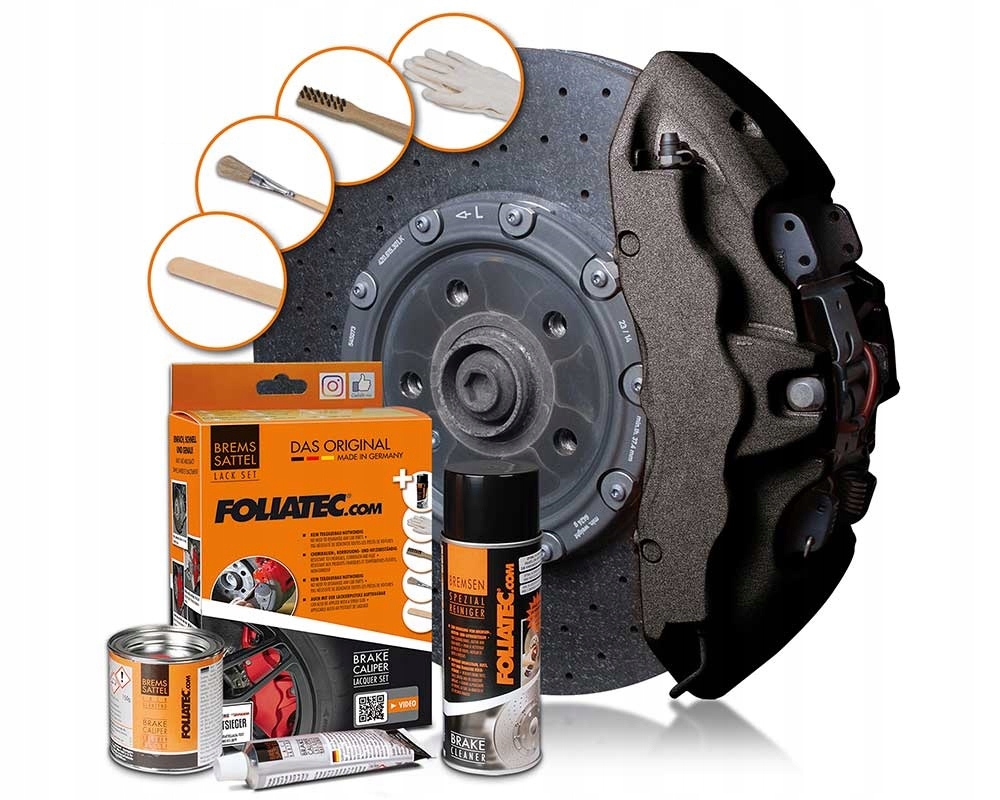 Foliatec lakier farba do zacisków hamulcowych Carbon Metallic