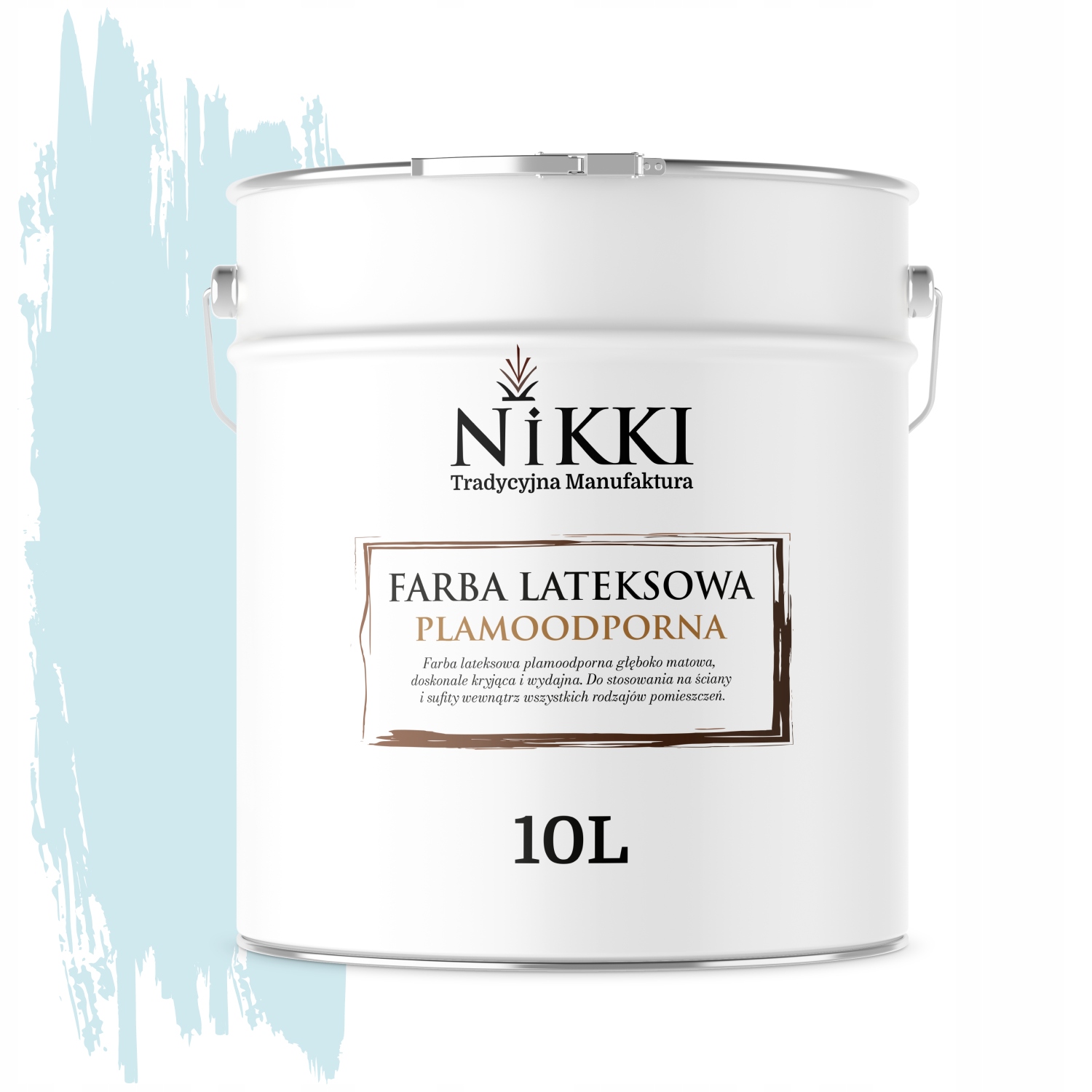 Latexová Odolná Farba Biela Zlomená Modrá H0378 10L Mat