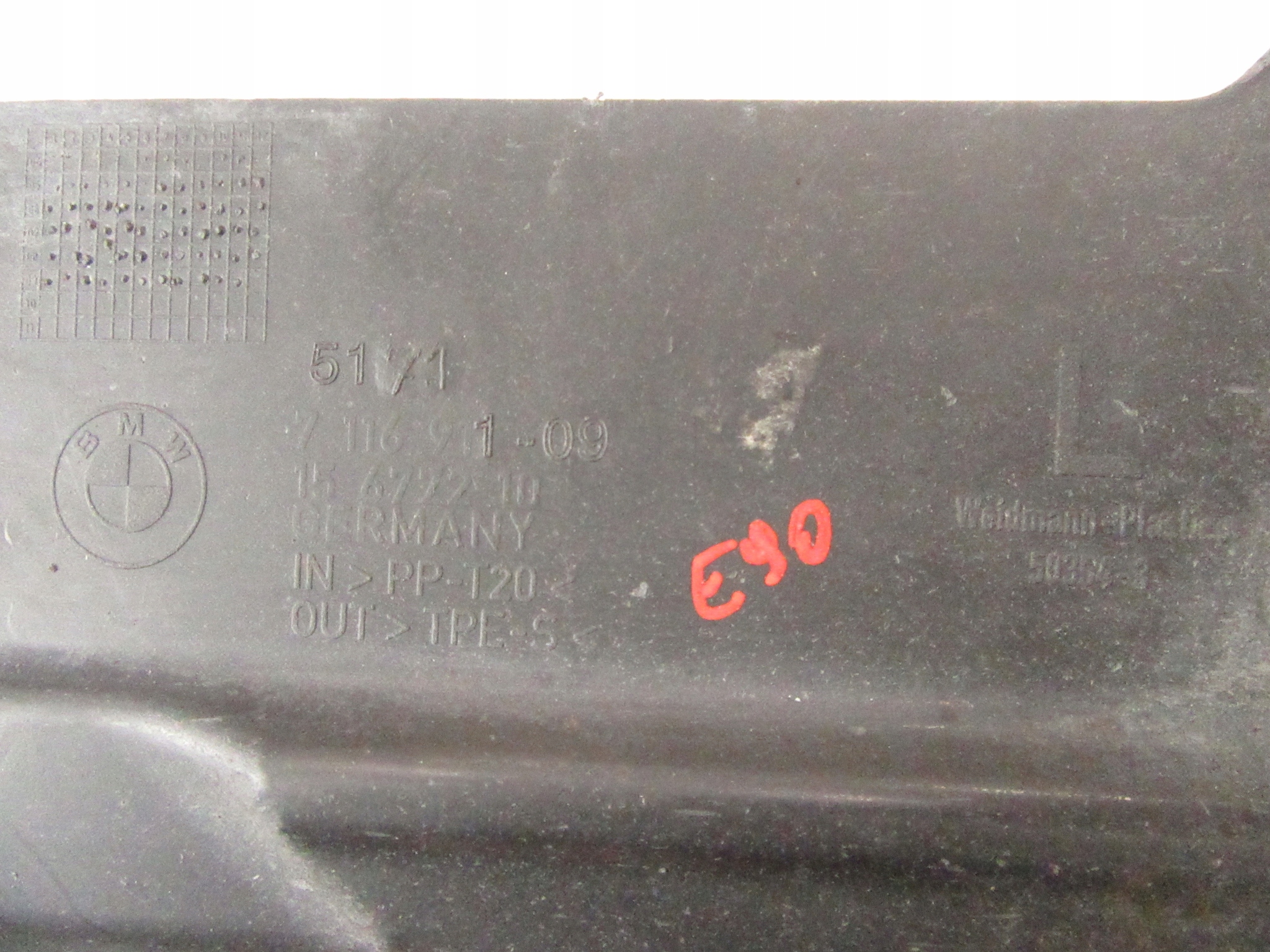 cover chassis left BMW e90 e91 sedan KOMBI