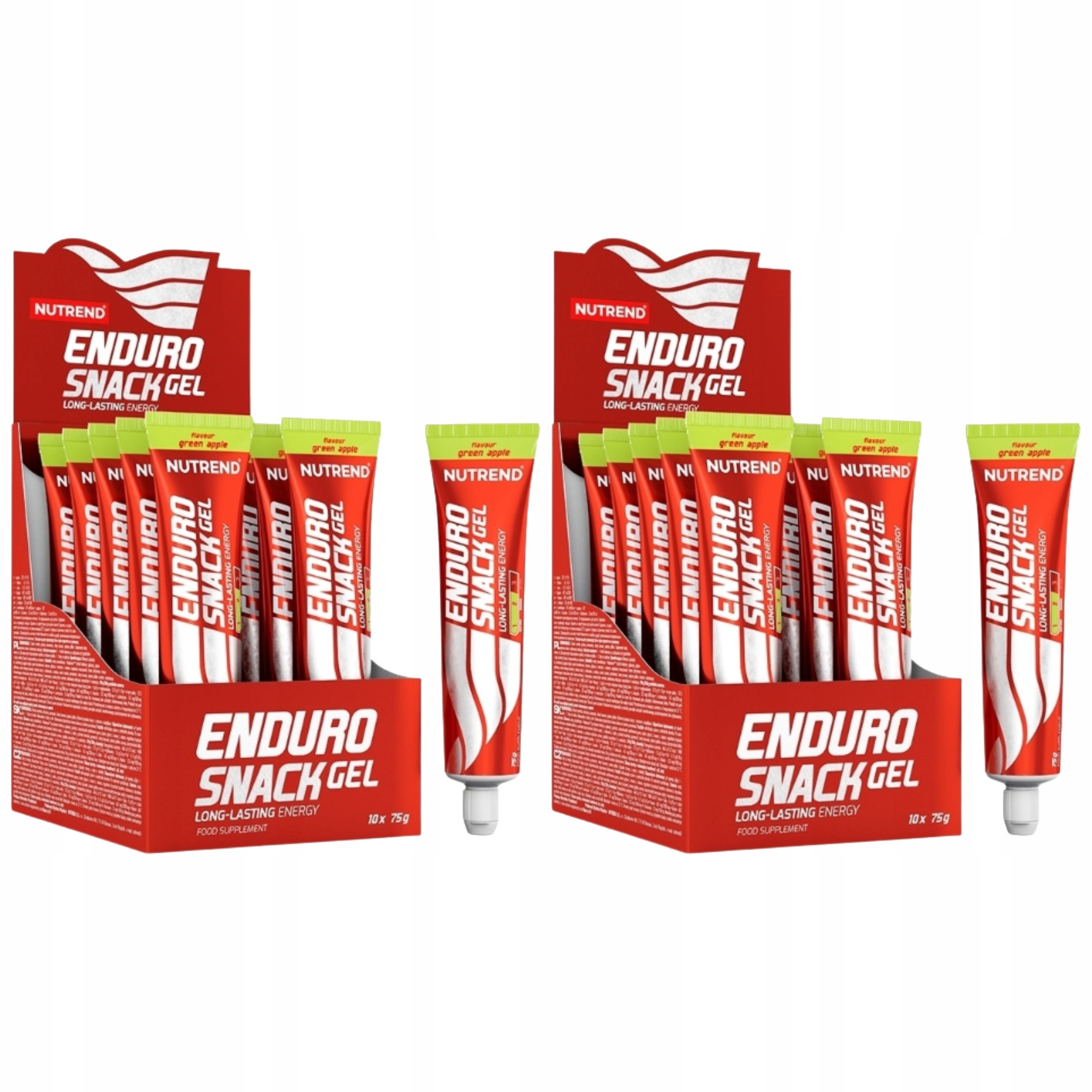 2x Energetický Gel Endurosnack Palatinose Bcaa Odolnost 10x75 g Nutrend