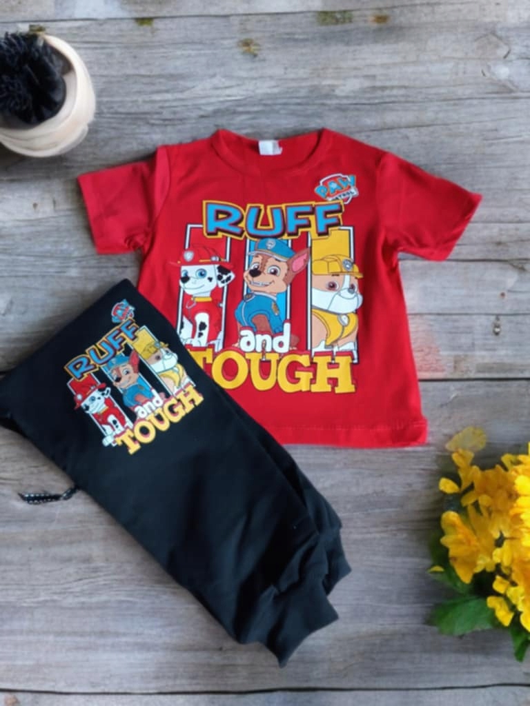 Zestaw Psi Patrol czerwona koszulka r.3-4 lata Rozmiar 104