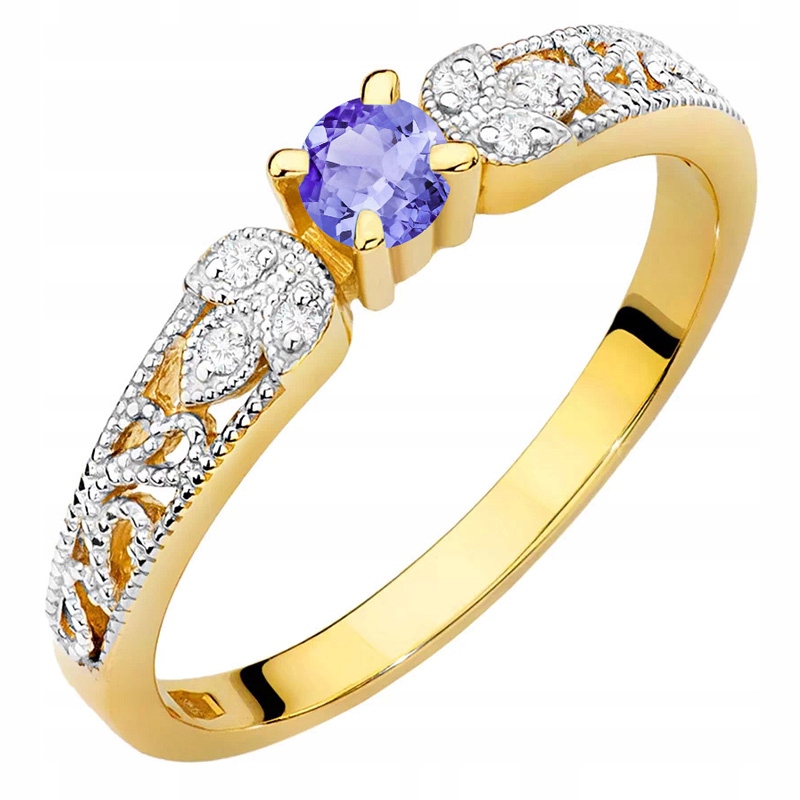 Zlatý Prstýnek 585 Tanzanit 0,15 ct