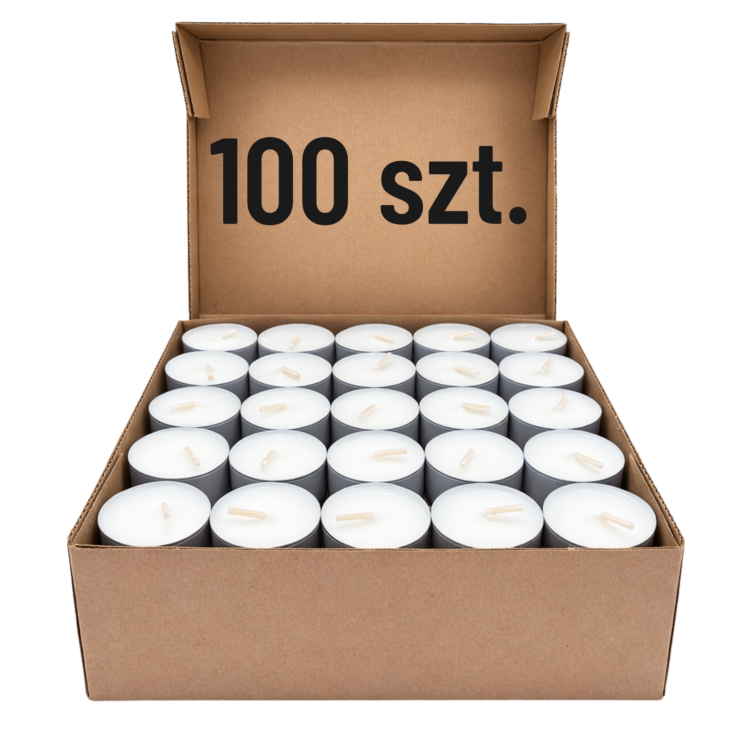 Sojové Ohřívače 100 Tealight 100% Vosk 5H Hoření Přírodní Eko