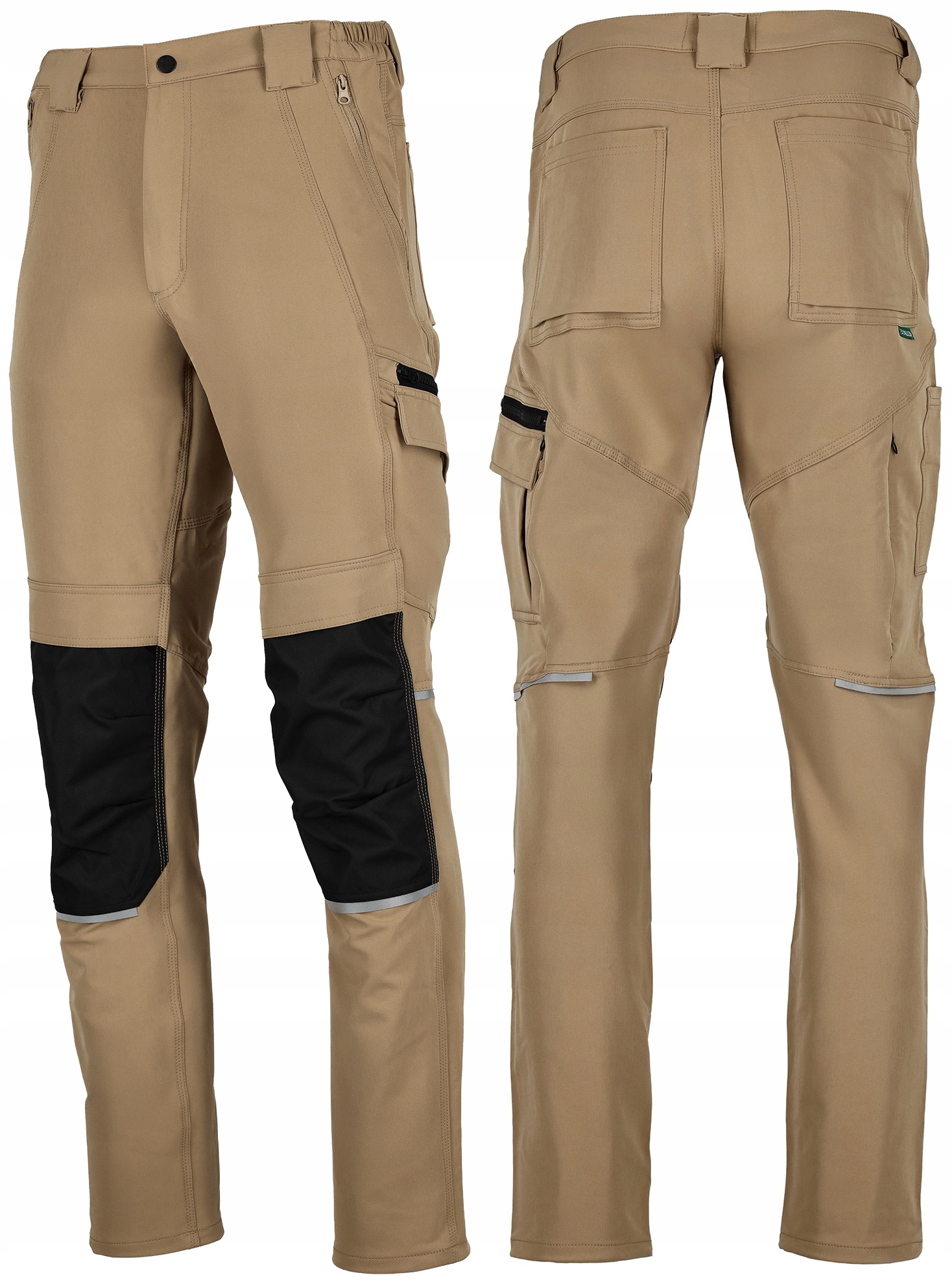 Spodnie robocze do pasa lekkie przewiewne elastyczne 4-kierunkowy Stretch