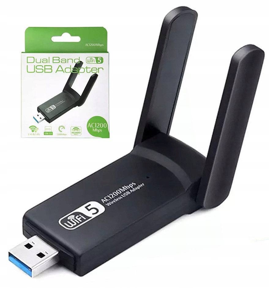 

Bezprzewodowa dwupasmowa karta sieciowa 1200Mbps