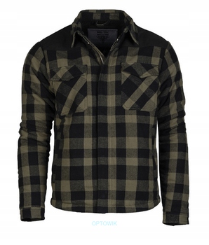 Mil-Tec Kurtka Drwala Lumber Jacket Czarny/Oliwkowy S