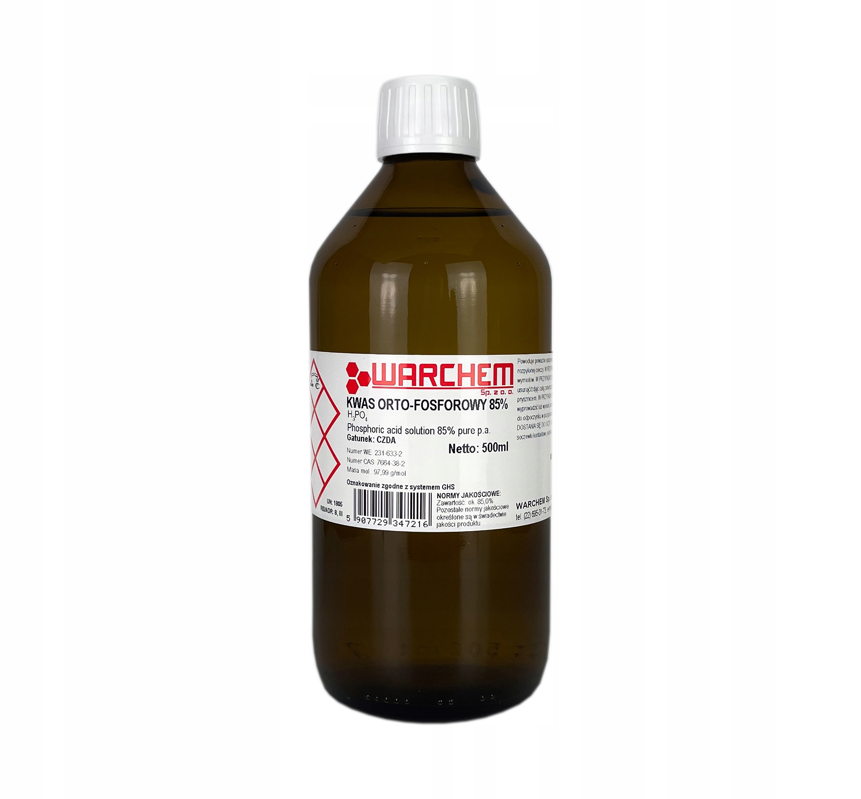 

Kwas Orto-fosforowy 85% Czda 500ml