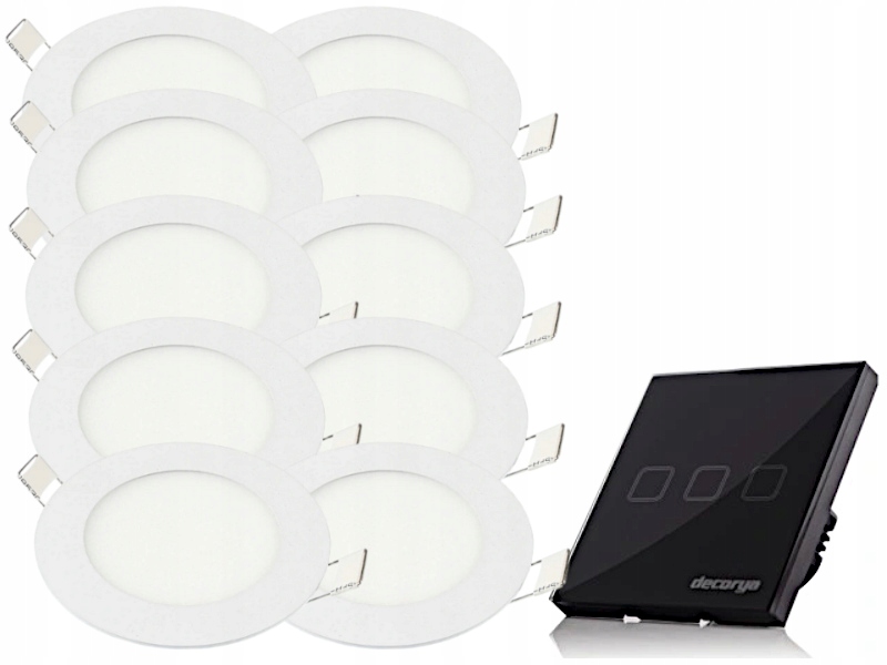 Sada Halogenové stropní lampy 3W 10x Vypínač