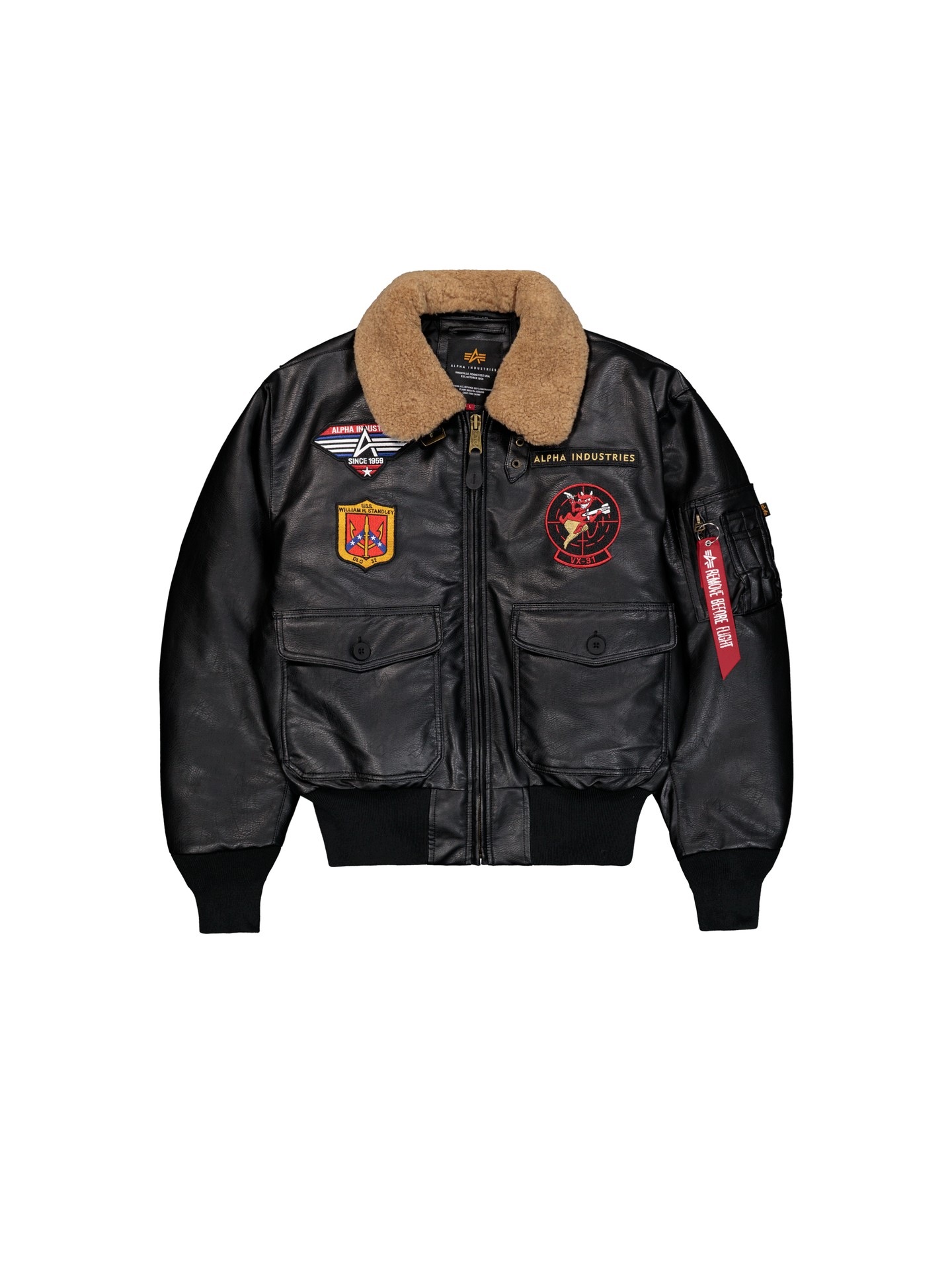Kurtka Alpha Industries G-1 Devils Brigade Faux Leather Bomber Jacket M