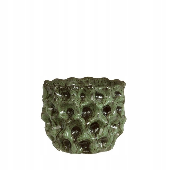

Ceramiczna Osłonka Doniczka 13CM Zielona