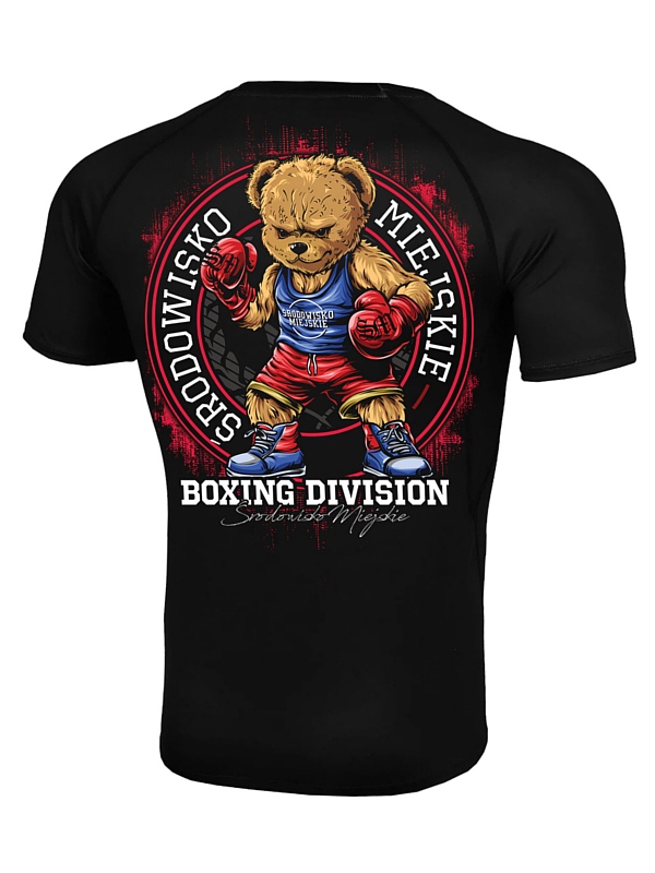 Środowisko Miejskie Rashguard Krátký rukáv Boxing Bear Black L