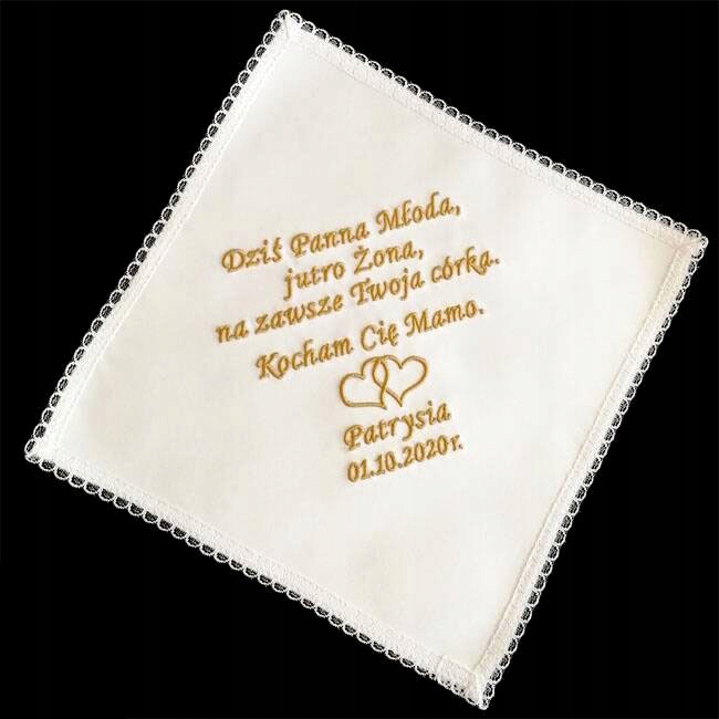 Poděkování rodičům Šátek vyšívaný