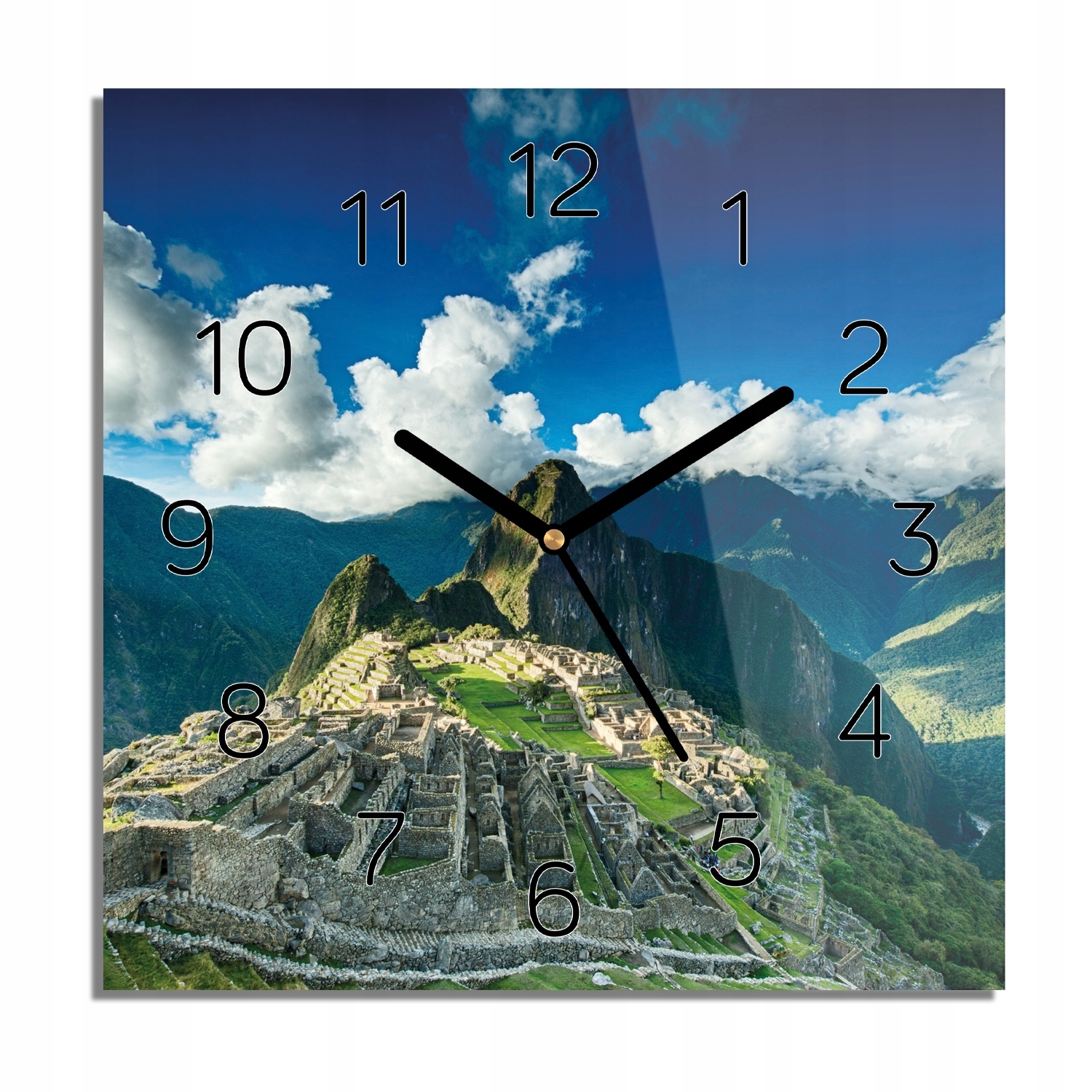 

Machu Picchu góra foto-zegar do kuchni 30x30 cichy