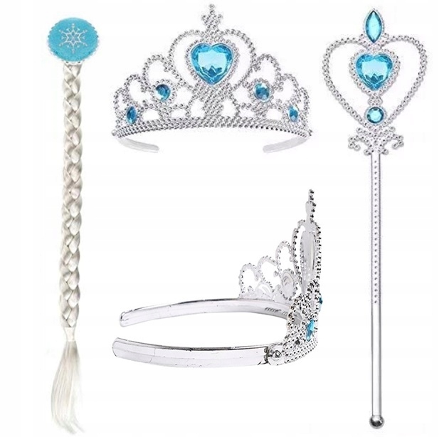 

Zestaw Elsa Frozen warkocz Diadem różdżka