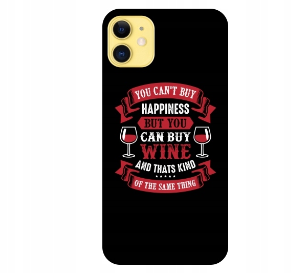 

Etui pokrowiec do iPhone 11 Happiness and wine