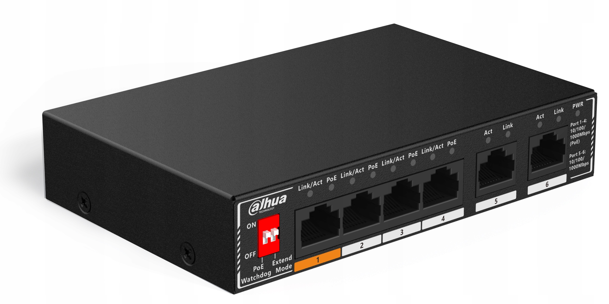 Poe Switch 4x PoE +2x Uplink 10/100/1000 Mbps Dahua SG1006P