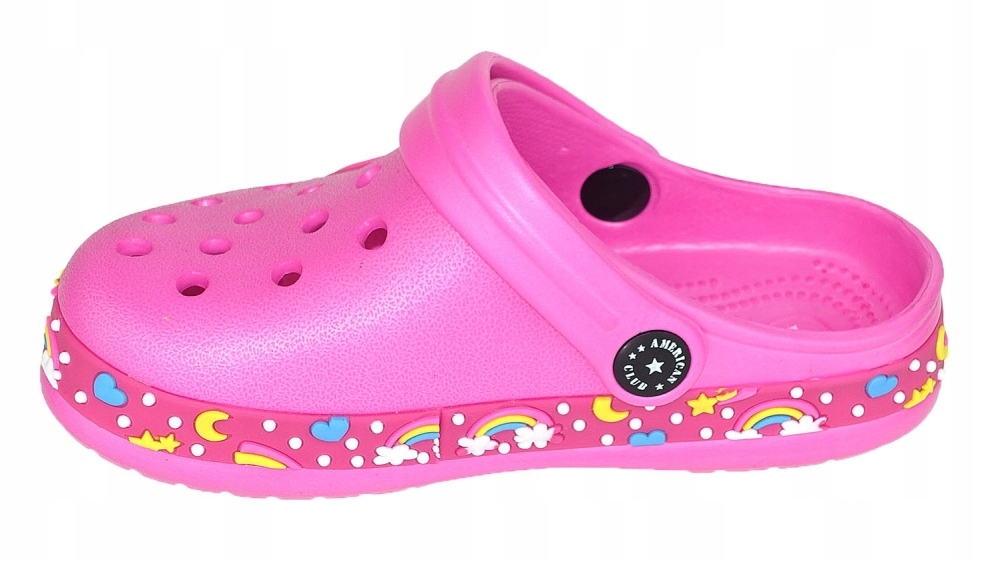 KROKSY KLAPKI OGRODOWE BASEN PIANKOWE DZIEWCZĘCE Kolor różowy