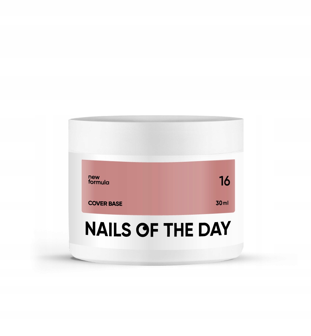 Nailsoftheday Cover base New 16 kryjąca ciemno-beżowa baza hybrydowa, 30