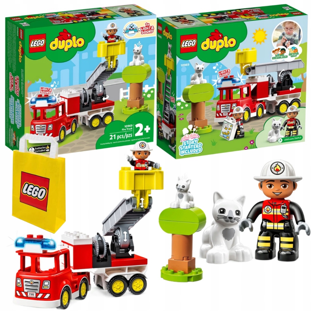 Lego Duplo Hasiči Hasičský vůz 10969 Velké Stavebnice Pro 2 3 4