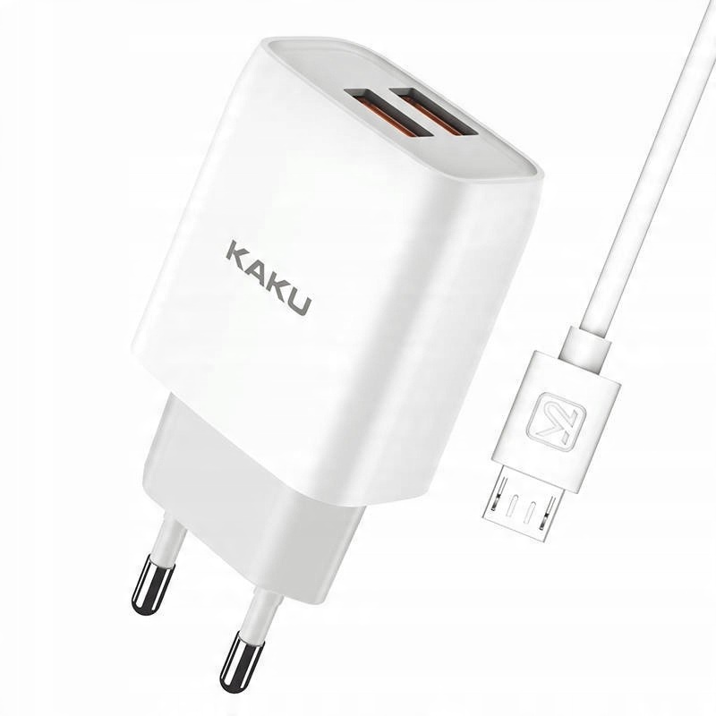 

Kaku Ładowarka Sieciowa 2xUSB + Kabel Micro Usb