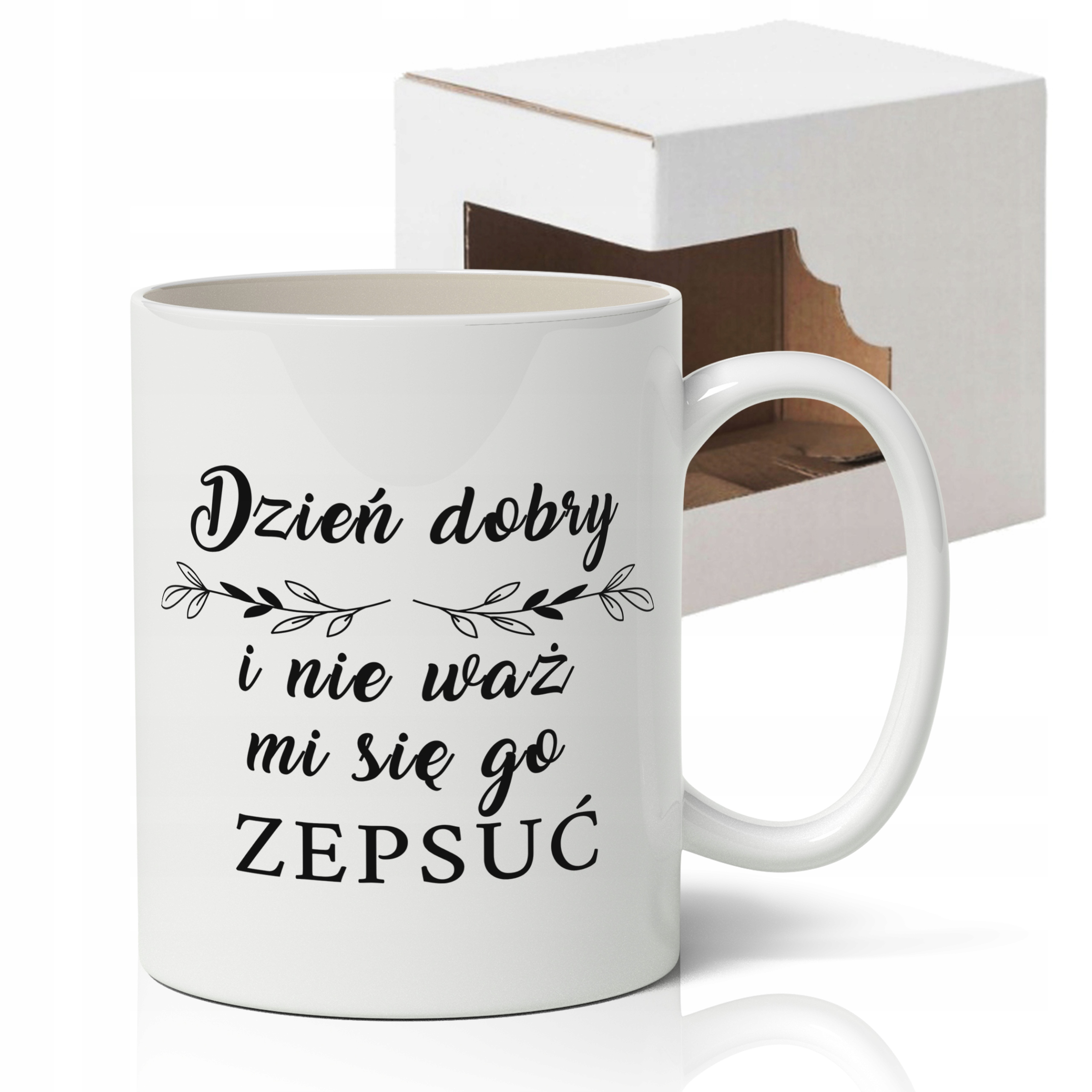 

Biały Kubek Dzień Dobry 13 do pracy korpo+gratis
